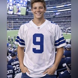 Vintage Dallas Cowboys Jersey Boys XL NFL Football Tony Romo Reebok